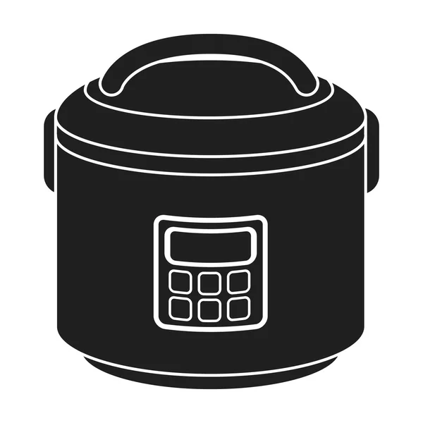 Icono de cocina múltiple en estilo negro aislado sobre fondo blanco. electrodomésticos símbolo stock vector ilustración . — Archivo Imágenes Vectoriales