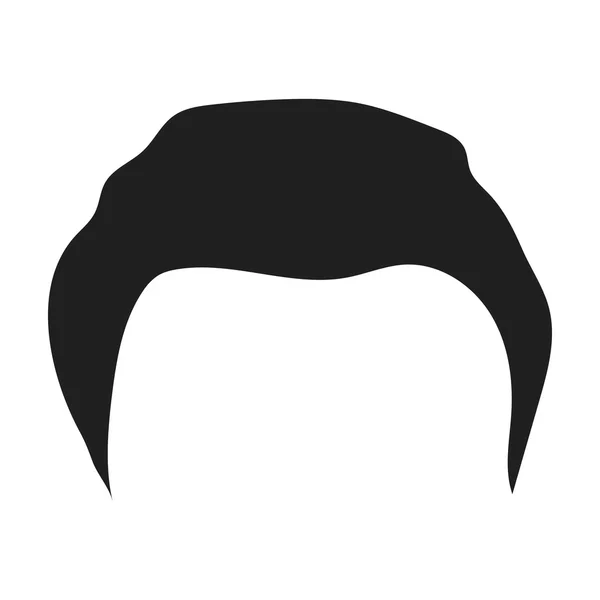 Frauenfrisur-Ikone im schwarzen Stil isoliert auf weißem Hintergrund. Bart Symbol Aktienvektor Illustration. — Stockvektor