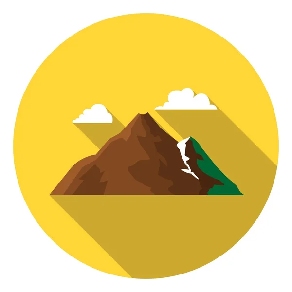 Mountain icon in flat style isolated on white background. Camping symbol stock vector illustration. — Stock Vector