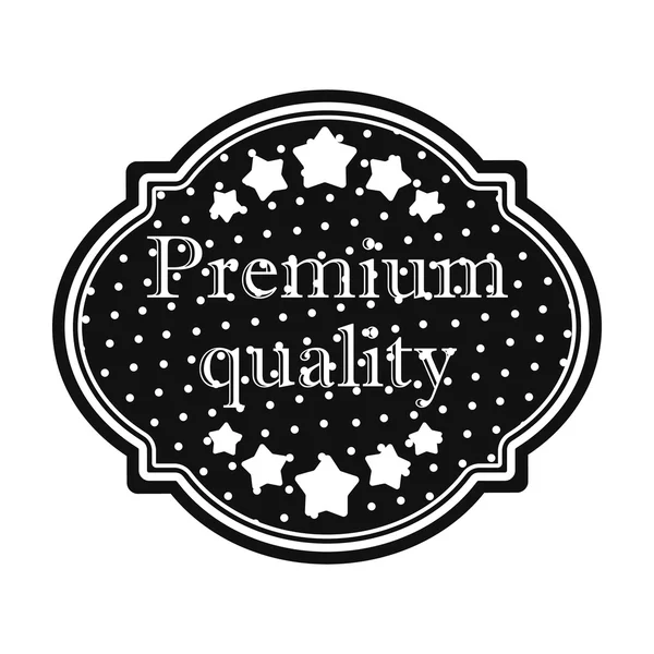 Premium kvalitet ikon i svart stil isolerad på vit bakgrund. Etiketten symbol lager vektorillustration. — Stock vektor