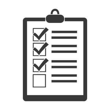 Siyah stil beyaz arka plan üzerinde izole belge simgesi. Lojistik sembol stok vektör çizim.