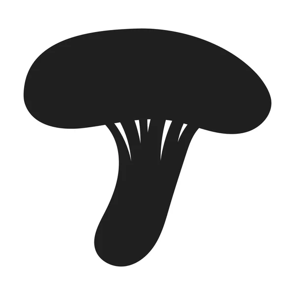 Icône champignon au lait dans un style noir isolé sur fond blanc. Symbole champignon illustration vectorielle de stock . — Image vectorielle