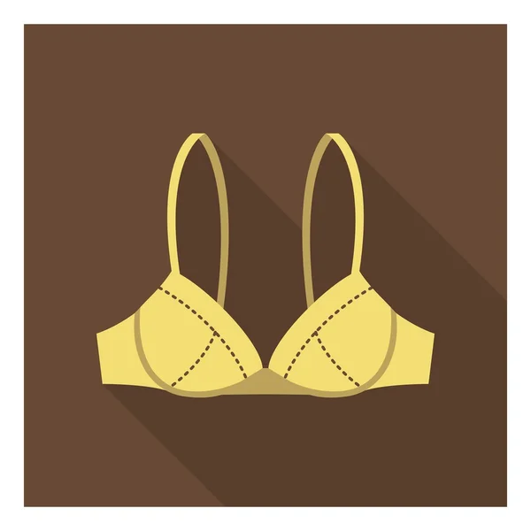 Bra icon in flat style isolated on white background. Clothes symbol stock vector illustration. — Διανυσματικό Αρχείο