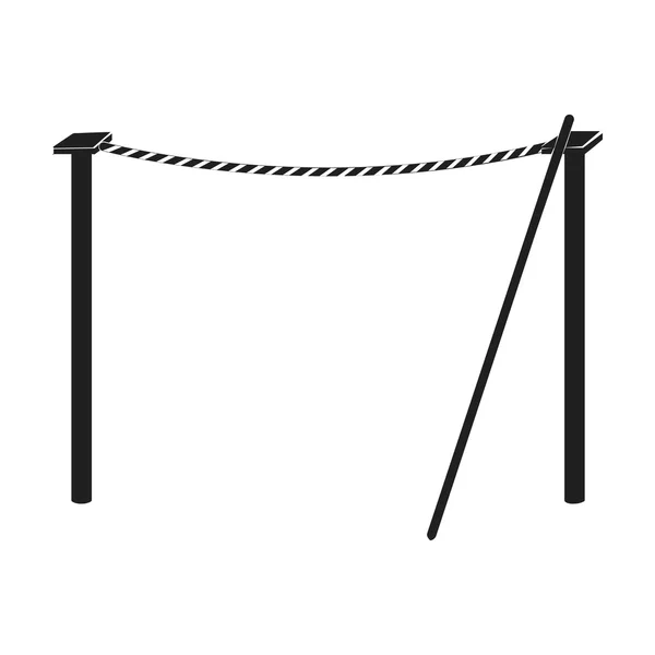 Icona tropo stretto in stile nero isolato su sfondo bianco. Illustrazione vettoriale del simbolo del circo . — Vettoriale Stock