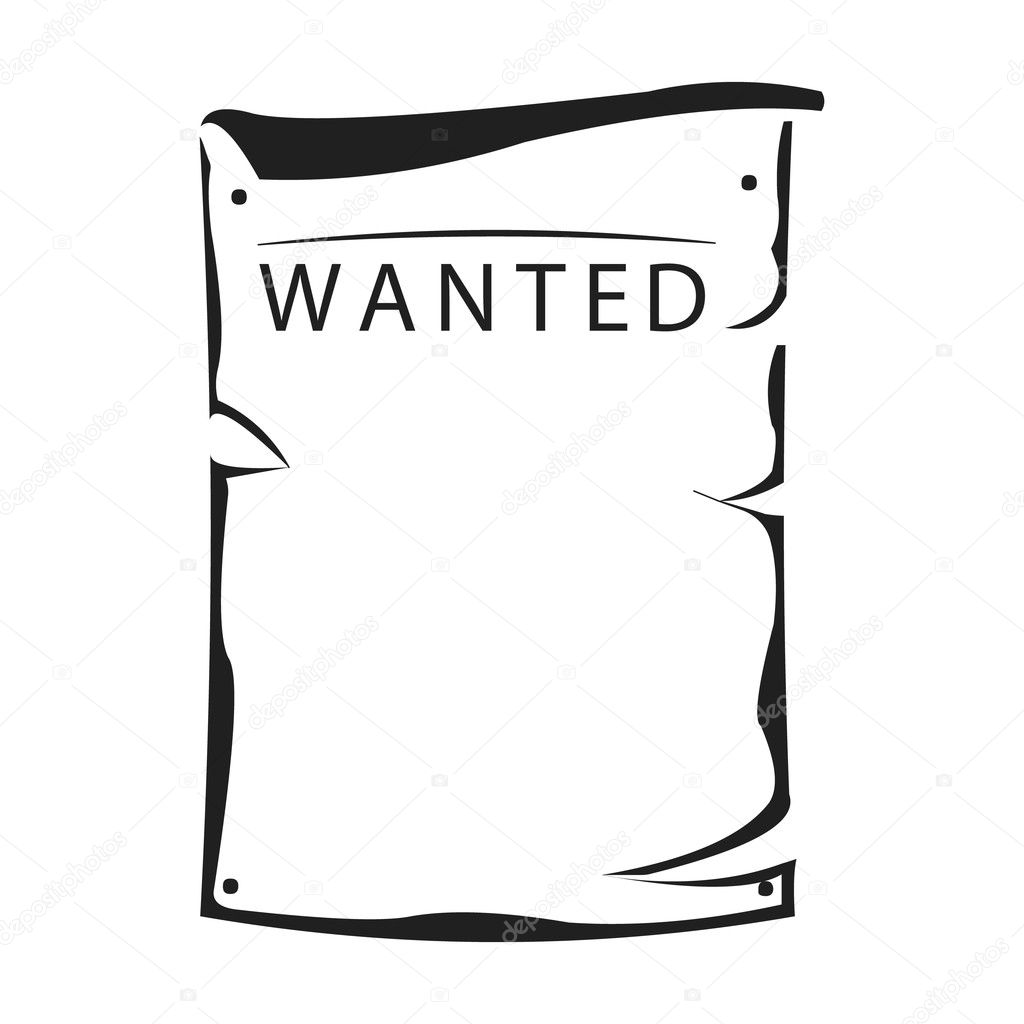 Wanted icon in black style isolated on white background. Wlid west symbol vector illustration.