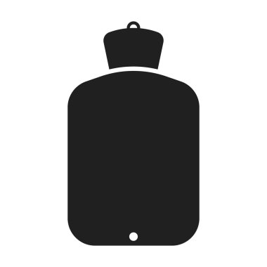 Daha sıcak simge siyah stil beyaz arka plan üzerinde izole içinde. İlaç ve hastane sembol stok vektör çizim.