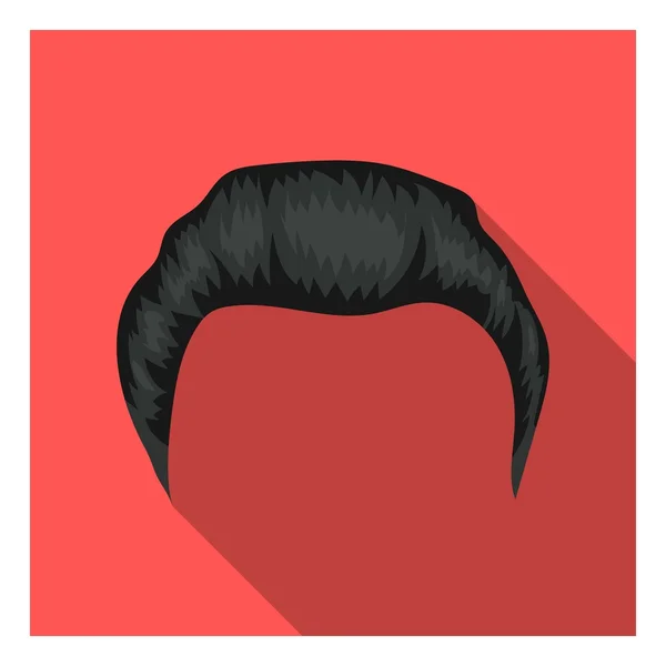 Ícone de penteado do homem em estilo plano isolado no fundo branco. Figura vetorial de estoque de símbolo de barba . — Vetor de Stock