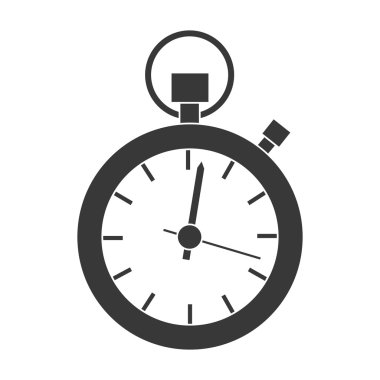 Kronometre simgesi beyaz arka plan üzerinde izole Siyah tarzında. Lojistik sembol stok vektör çizim.