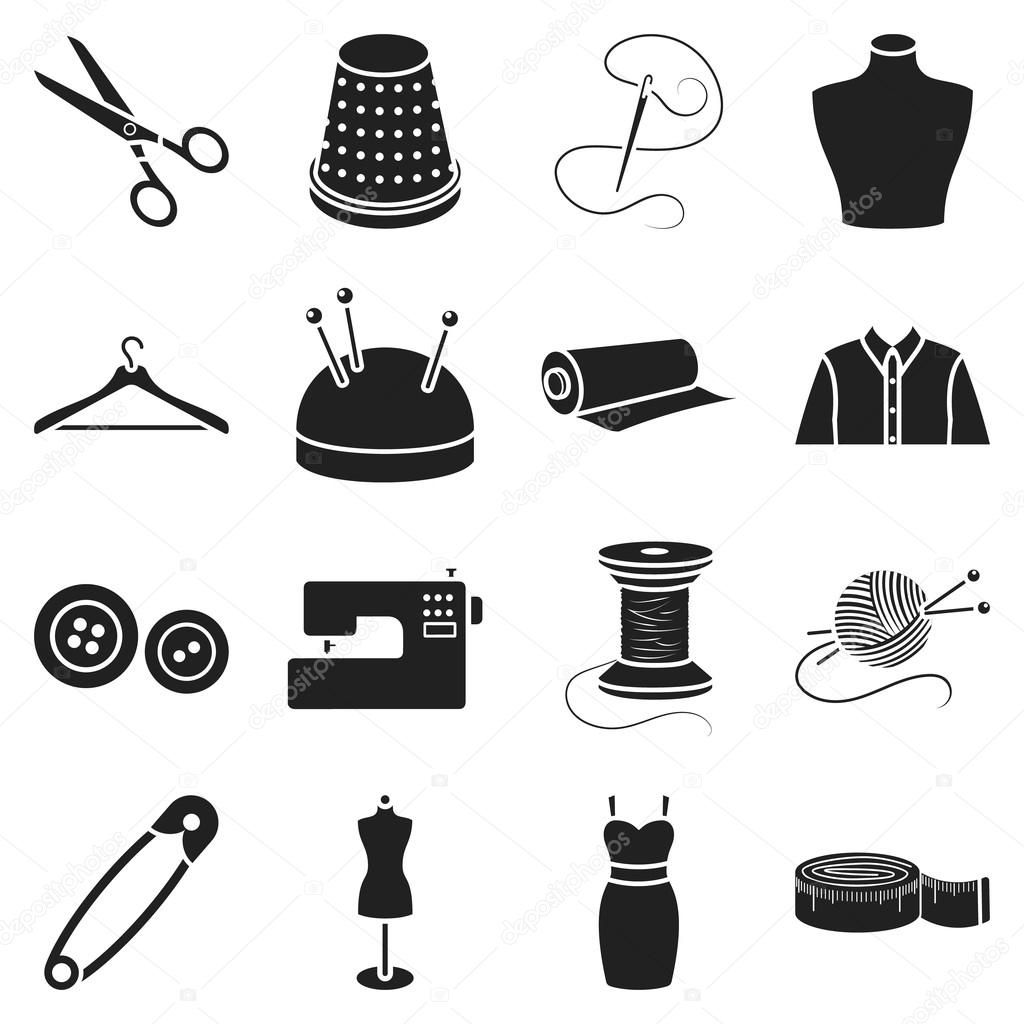 Atelie set icons in black style. Big collection atelie vector symbol stock illustration