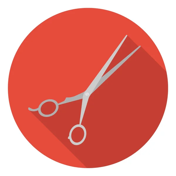 Haren-snijden schaar pictogram in vlakke stijl geïsoleerd op een witte achtergrond. Hairdressery symbool voorraad vectorillustratie. — Stockvector