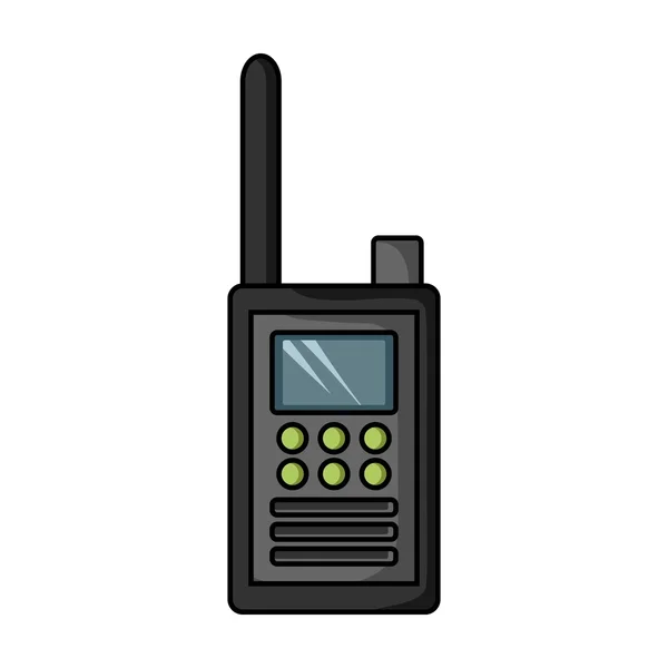 Handheld transceiver pictogram in cartoon stijl geïsoleerd op een witte achtergrond. Museum symbool voorraad vectorillustratie. — Stockvector