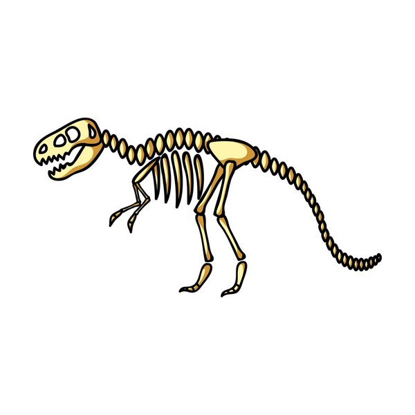 Tyrannosaurus rex icon in cartoon style isolated on white background. Museum symbol stock vector illustration.