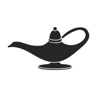 Cinler lamba simge siyah stil beyaz arka plan üzerinde izole içinde. Siyah ve beyaz sihirli sembol stok vektör çizim.