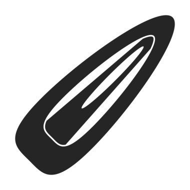 Saç tokası simge siyah stil beyaz arka plan üzerinde izole içinde. Sembol stok vektör çizim kadar yapmak.