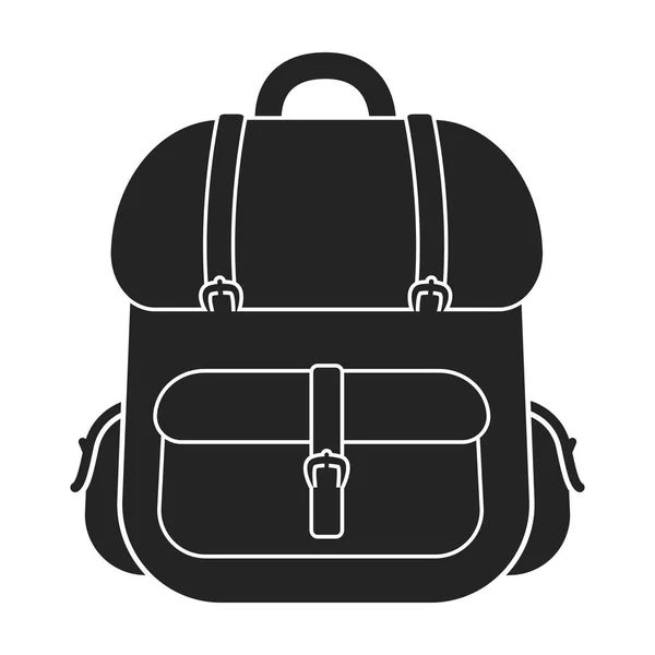 Ícone de mochila de caça em estilo preto isolado no fundo branco. Caçando símbolo estoque vetor ilustração . —  Vetores de Stock