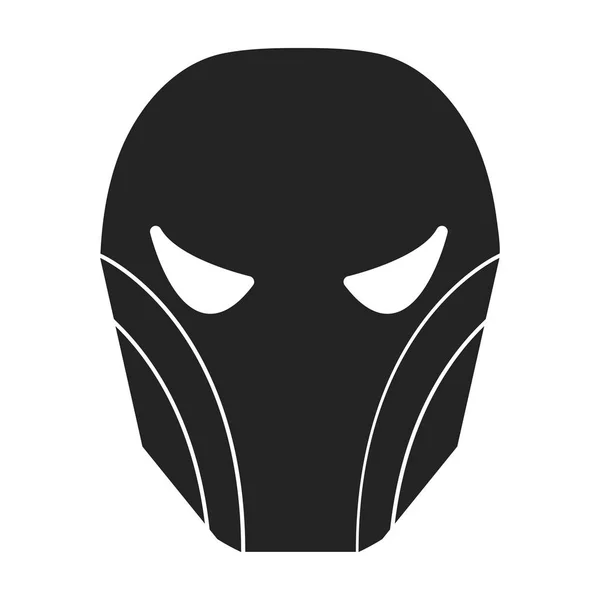 Superhelm-Ikone im schwarzen Stil isoliert auf weißem Hintergrund. Superhelden Maske Symbol Lager Vektor Illustration. — Stockvektor