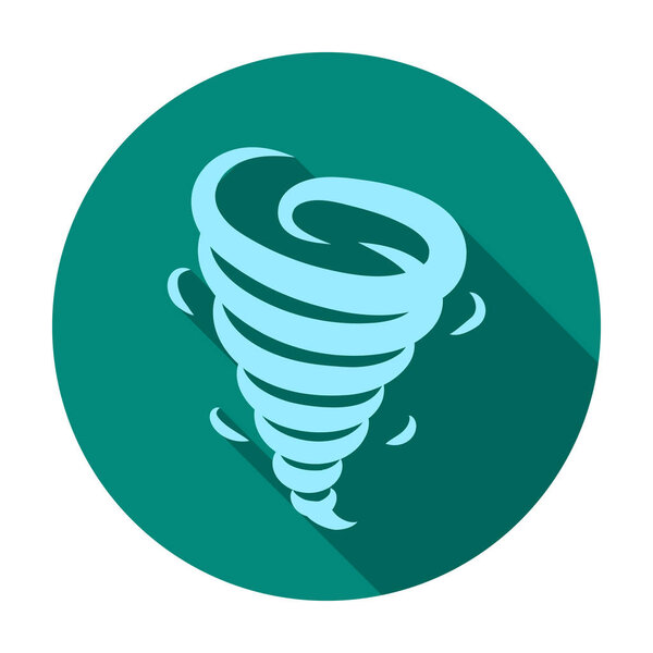 Tornado icon in flat style isolated on white background. Weather symbol stock vector illustration.