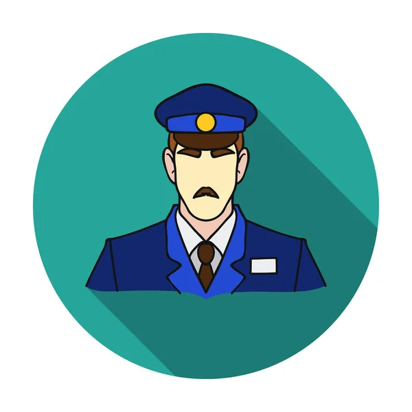 Museum security guard icon in flat style isolated on white background. Museum symbol stock vector illustration. — Stock Vector