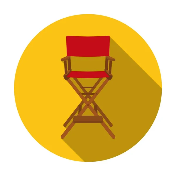 Ředitelé židle ikona v plochý izolovaných na bílém pozadí. Filmy a kina symbol akcií vektorové ilustrace. — Stockový vektor