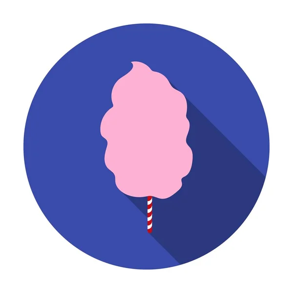 Cotton candy icon in flat style isolated on white background. Films and cinema symbol stock vector illustration. — Stock Vector