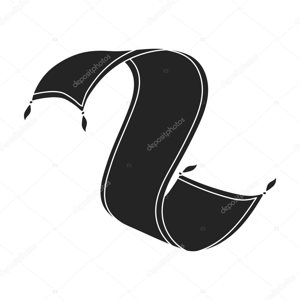 Persian carpet icon in black style isolated on white background. Arab Emirates symbol vector illustration.
