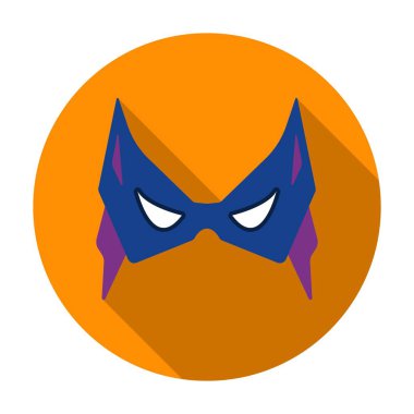 Göz maskesi simgesi beyaz arka plan üzerinde izole düz stilde. Superheros sembol stok vektör çizim maske.