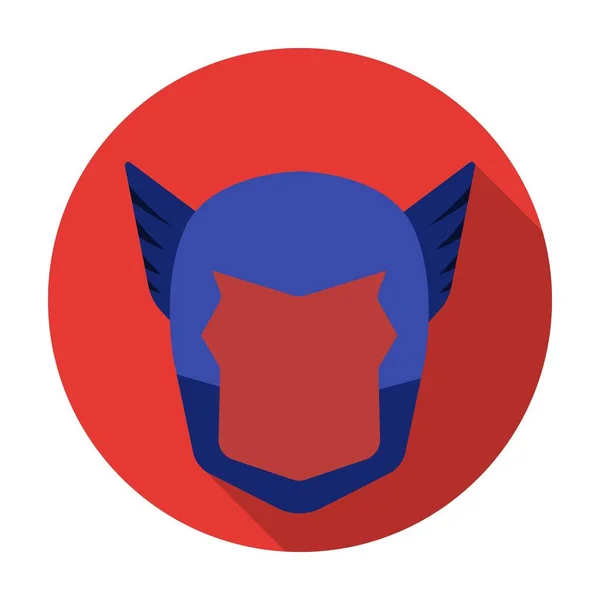 Superheros helmet icon in flat style isolated on white background. Superheros mask symbol stock vector illustration. — Stock Vector