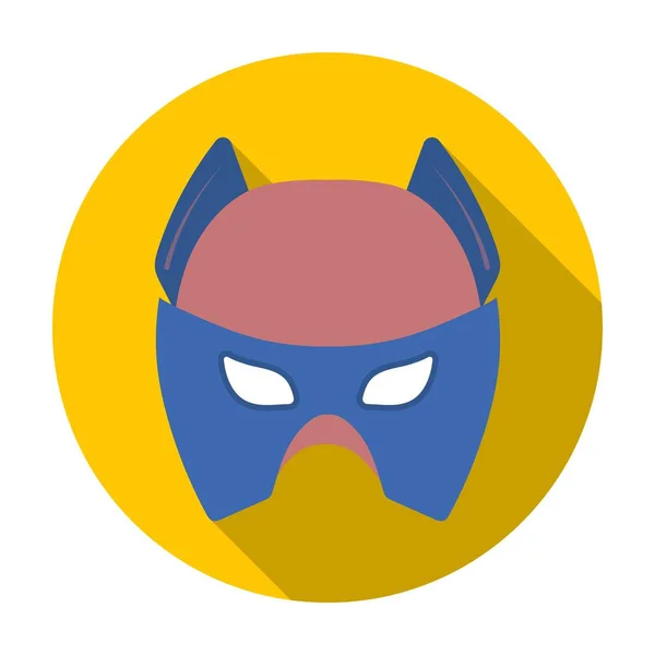 Icono de máscara de cabeza completa en estilo plano aislado sobre fondo blanco. Superhéroes máscara símbolo stock vector ilustración . — Archivo Imágenes Vectoriales