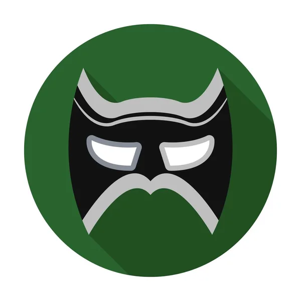 Eye mask icon in flat style isolated on white background. Superheros mask symbol stock vector illustration. — Stock Vector