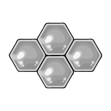 Tek renkli stil beyaz arka plan üzerinde izole simgesinde peteğin. Arı kovanı sembol stok vektör çizim