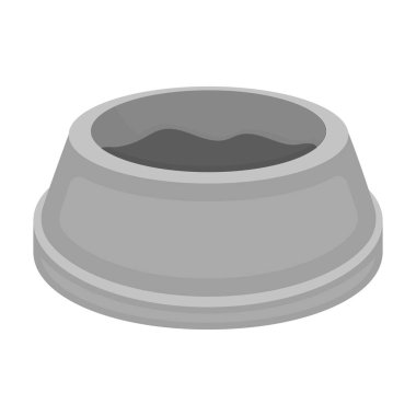 Tek renkli stil beyaz arka plan üzerinde izole kedi gıda simgesini. Kedi sembol stok vektör çizim.