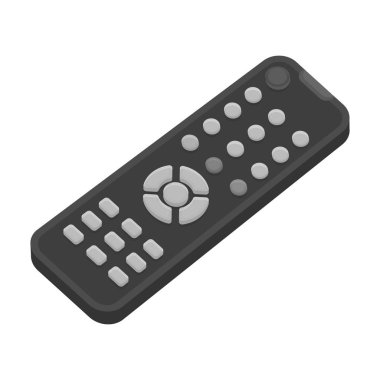 Uzaktan kumanda simgesi beyaz arka plan üzerinde izole tek renkli tarzı. Filmler ve sinema sembol stok illüstrasyon vektör.