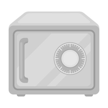 Tek renkli stil beyaz arka plan üzerinde izole güvenli simgesini. Otel sembol stok vektör çizim.