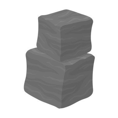 Tek renkli stil beyaz arka plan üzerinde izole doğranmış Dana eti simgesini. Etler sembol stok vektör çizim