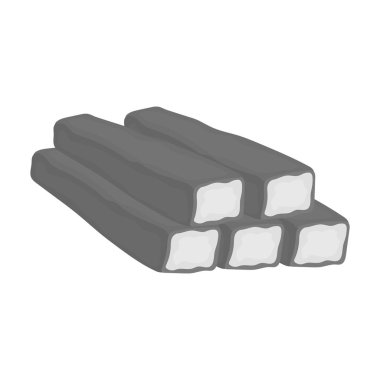 Yengeç simgesi beyaz arka plan üzerinde izole tek renkli tarzı yapışır. Etler sembol stok vektör çizim