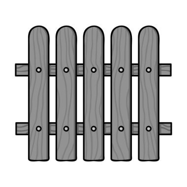 Tek renkli stil beyaz arka plan üzerinde izole çit simgesini. Kereste ve ahşap sembol stok vektör çizim.