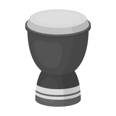 Kadehi davul simgesi beyaz arka plan üzerinde izole tek renkli tarzı. Türkiye'de sembol stok vektör çizim.