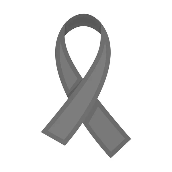 AIDS lint pictogram in zwart-wit stijl geïsoleerd op een witte achtergrond. Drugs symbool voorraad vectorillustratie. — Stockvector