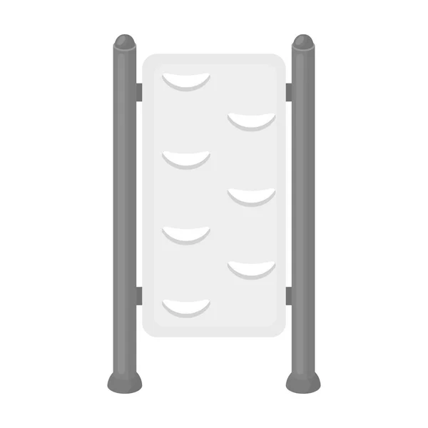 Icono de barras de pared de gimnasia en estilo monocromo aislado sobre fondo blanco. Parque símbolo stock vector ilustración . — Vector de stock