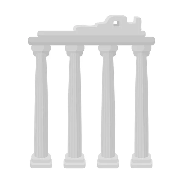 Icono de ruinas turcas en estilo monocromo aislado sobre fondo blanco. Turquía símbolo stock vector ilustración . — Archivo Imágenes Vectoriales