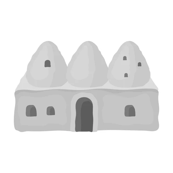 Icona della casa alveare in stile monocromatico isolata su sfondo bianco. Turchia simbolo stock vettore illustrazione . — Vettoriale Stock