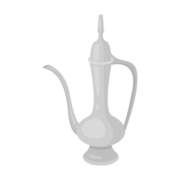Icona della brocca da caffè in stile monocromatico isolata su sfondo bianco. Turchia simbolo stock vettore illustrazione . — Vettoriale Stock