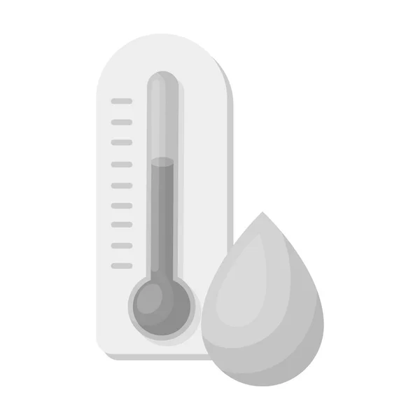 Icono de día húmedo en estilo monocromo aislado sobre fondo blanco. Tiempo símbolo stock vector ilustración . — Vector de stock