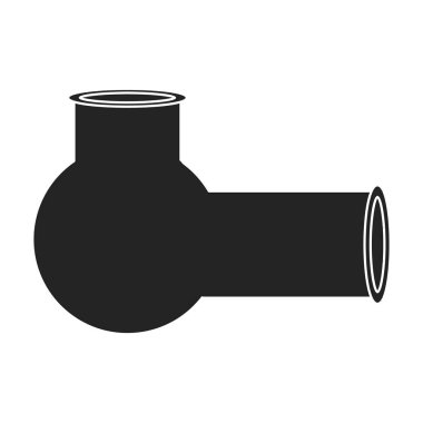 Haşhaş boru simge siyah stil beyaz arka plan üzerinde izole içinde. Uyuşturucu hisse senedi vektör çizim sembolü.