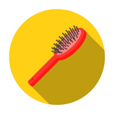 Beyaz arka plan üzerinde izole düz stil saç fırçası simgesini. Sembol stok vektör çizim kadar yapmak.