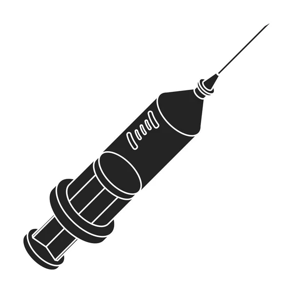 Spruta-ikonen i svart stil isolerad på vit bakgrund. Droger symbol lager vektorillustration. — Stock vektor