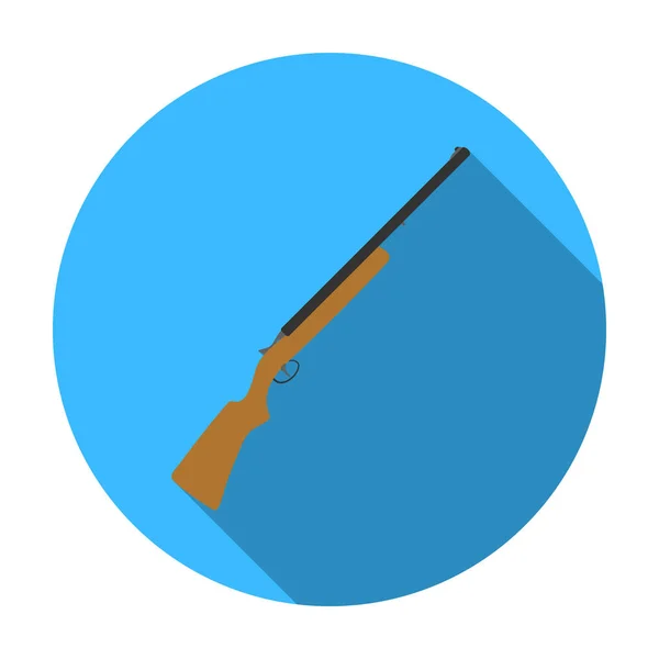 Icono de rifle de caza en estilo plano aislado sobre fondo blanco. Caza símbolo stock vector ilustración . — Archivo Imágenes Vectoriales