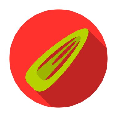 Beyaz arka plan üzerinde izole düz stil saç tokası simgesini. Sembol stok vektör çizim kadar yapmak.