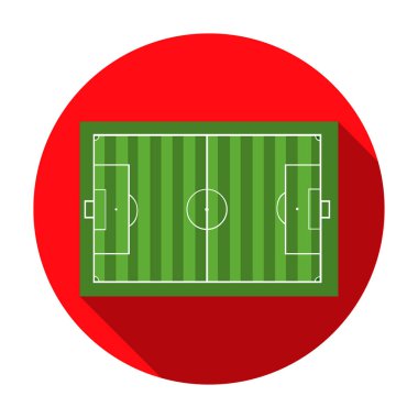 Düz stil beyaz arka plan üzerinde izole Stadyumu simgesini. Spor ve fitness sembol stok vektör çizim.