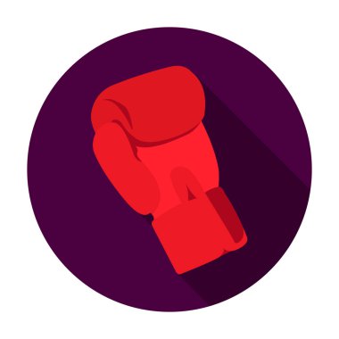 Boks eldiveni simgesini düz stil beyaz arka plan üzerinde izole. Spor ve fitness sembol stok vektör çizim.